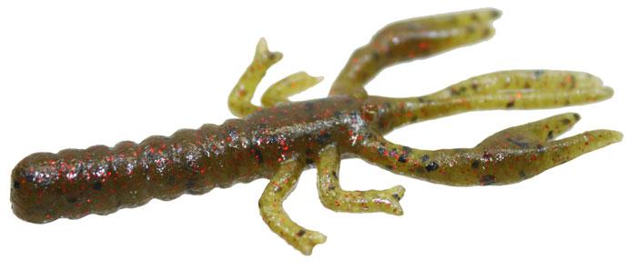 Zoom Lil Critter Craw 3'' Green Pumpkin Red 12pk