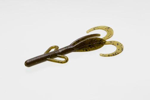 Zoom Baby Brush Hog 4'' Green Pumpkin Purple 12pk