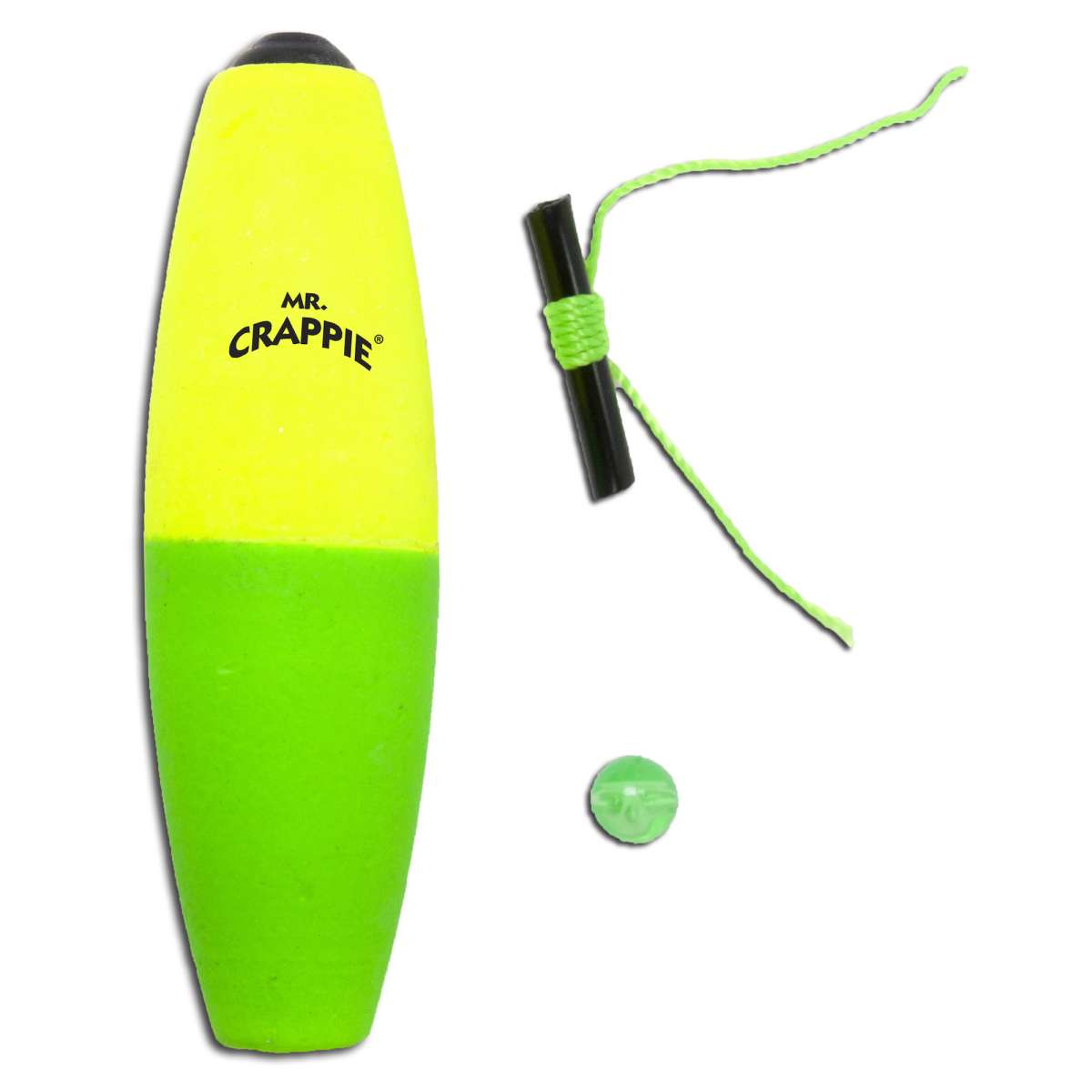 Mr Crappie Slippers Cigar 2'' Y/G Unwgt 3pk