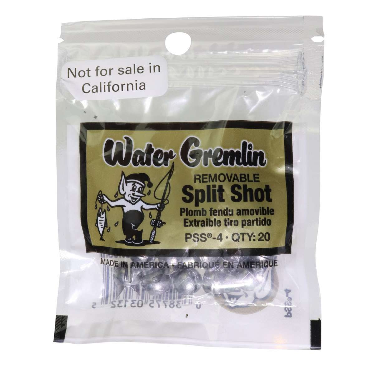 Gremlin Removable Split Shot Lead (Pouch) #7 - 30 cnt