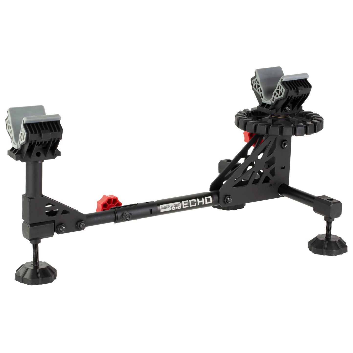 Birchwood Casey, Echo Shooting Rest, Non-Slip Rubber Stock Rest, Adjustable Leveling Feet, Steel Frame Design, Black/Red