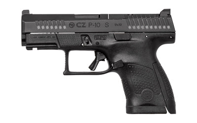 CZ, P-10S, Striker Fired, Semi-automatic, Polymer Frame Pistol, Sub-Compact, 9MM, 3.5" Barrel, Nitride Finish, Black, Fixed Sights, Optic Ready, 10 Rounds, 2 Magazines