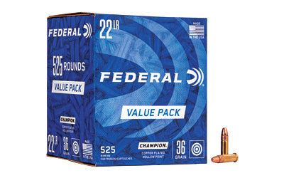 Federal, Champion, 22LR, 36 Grain, Hollow Point, 525 Round Brick