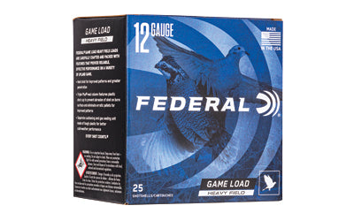 Federal, Game Load, Heavy Field, 12 Gauge 2.75", #6, 1 1/8 oz, Lead, 25 Round Box