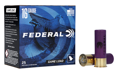 Federal, Game Load, 16 Gauge, 2.75", #6, 2.5 Dram, 1oz, Shotshell, 25 Round Box