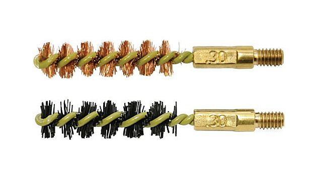 OTIS BORE BRUSH .30 CAL 2-PK 1-NYLON 1-BRONZE 8-32 THREAD