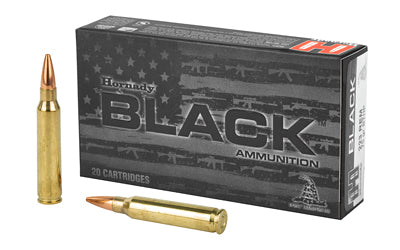 Hornady, BLACK, 223 Remington, 75 Grain, Boat Tail Hollow Point, 20 Round Box