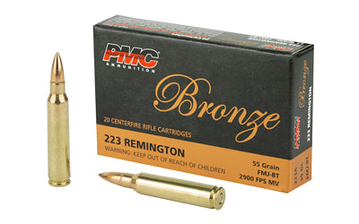 PMC Ammunition, Bronze, 223 Remington, 55 Grain, Full Metal Jacket, 20 Round Box (1000 RND CASE)