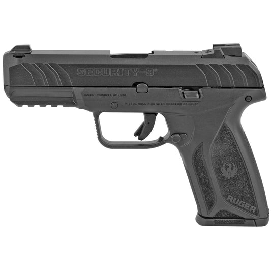 Ruger, Security-9 Pro, Striker Fired, Semi-automatic, Polymer Frame Pistol, Full Size, 9MM, 4" Barrel, Blued Finish, Night Sights, No Thumb Safety, 15 Rounds, 3 Magazines, Right Hand