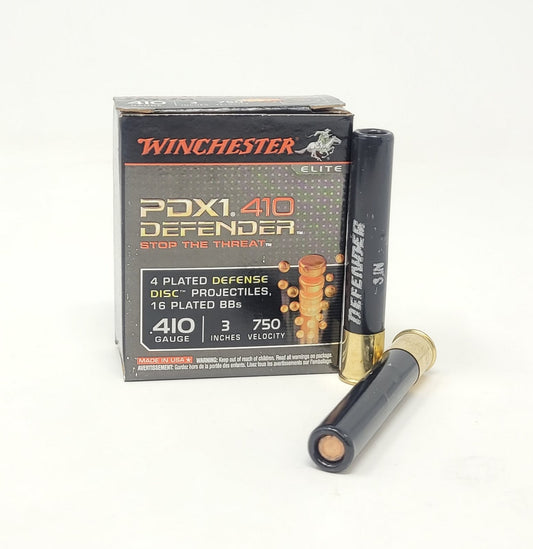 Winchester 410 Bore PDX1 Defender S413PDX1 3" 4 Disks over 1/3 oz BB Shot 10 rounds