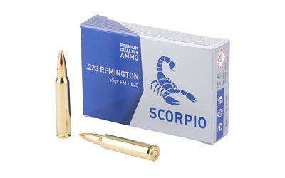 STV Technology, Scorpio Ammo, 223 Remington, 55 Grain, Full Metal Jacket, 20 Round Box