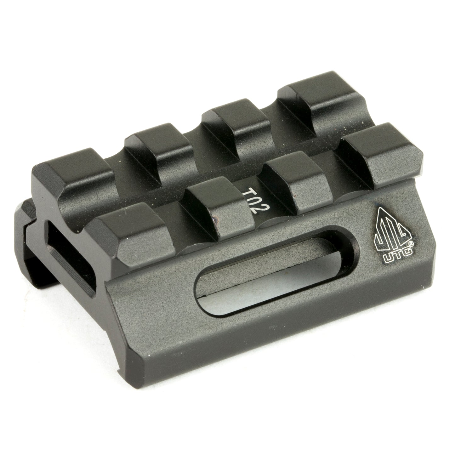 Leapers, Inc. - UTG, Super Slim Picatinny Riser Mount, 1/2" Height, 3 Slots. Black Finish