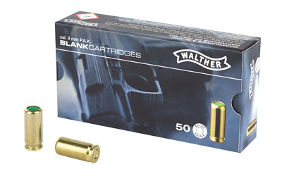Umarex, 9MM Blanks, For use with 9mm PAK self loading replica's only, 50 Round Box