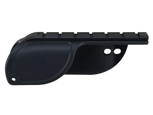 Weaver No Gunsmith Saddle Saddle Shotgun Mount - Mossberg 500 & 835, 12-Gauge Only - Matte