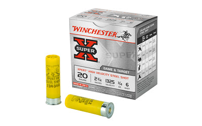 Winchester Ammunition, Xpert, 20 Gauge, 2.75", #6, 3/4 oz., Steel Shot, Lead Free, 25 Round Box, California Certified Nonlead Ammunition