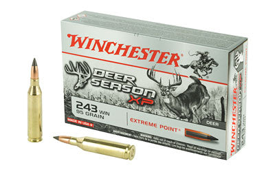 Winchester Ammunition, Deer Season, 243 Win, 95 Grain, Extreme Point Polymer Tip, 20 Round Box