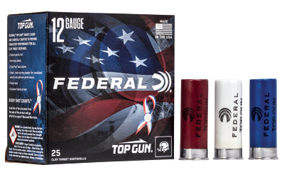 Federal, Top Gun, Red, White, and Blue Hulls, 12 Gauge 2.75", #8, 1 1/8 oz, 25 Round Box, 1,145 FPS