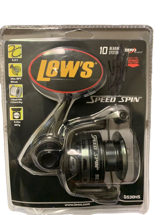 Lew's Speed Spinning Reel SS30HS - 10 Bearings - 6.2:1 Ratio - FACTORY SEALED