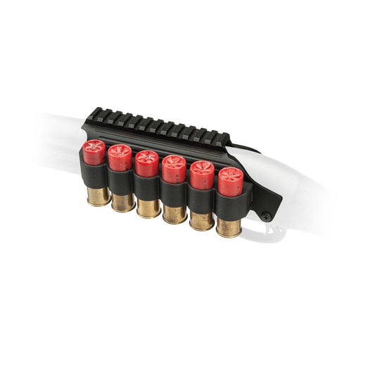 TacStar, Shotgun Rail Mount with SideSaddle, 12 Gauge, Fits Remington 870, 1100,