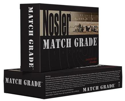 Nosler Match Grade Rifle Ammunition .223 Rem 77 gr HPBT 2600 fps 20/ct