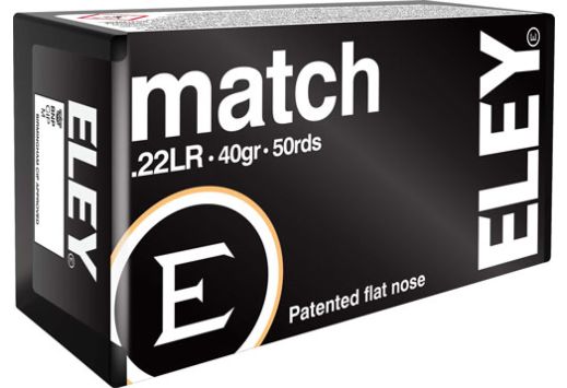 ELEY MATCH 22LR 40GR EPS 50RD 100BX/CS
