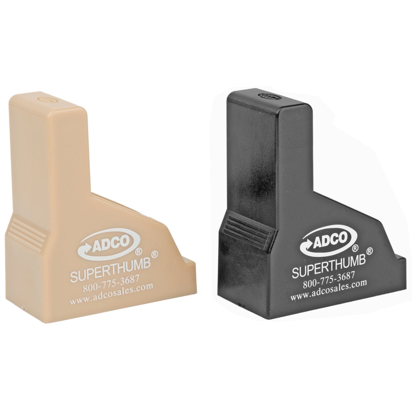 ADCO, Mag Loader/Unloader, Super Thumb Loader Pair, 9mm-40SW, Black and Tan