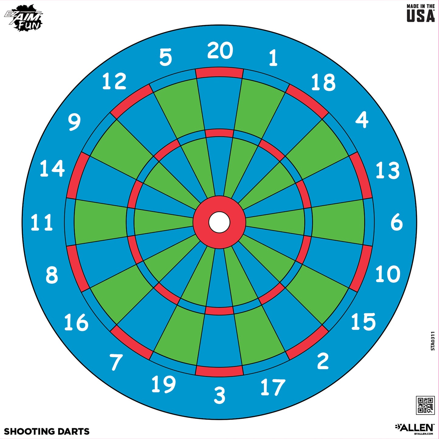 Allen, Plinking the Day Away EZ Aim, Paper Target, 9 Pack, 12"x12", Assorted Colors