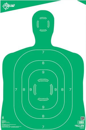 Allen EZ AIM Silhouette 12x18 Target Green- 10/ct