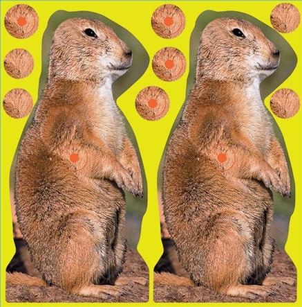 Birchwood Casey Shoot-N-C Prairie Chuck Target - 8", 12 /Pack