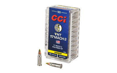 CCI, Mach 2, 17 Hornady Mach 2, 17 Grain, Varmint Tip, 50 Round Box