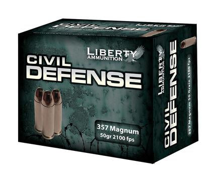 Liberty Civil Defense Handgun Ammunition .357 Mag 50 gr SCHP 2100 fps 20/ct