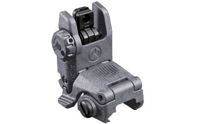 Magpul Industries, MBUS Back-Up Rear Sight Gen 2, Fits Picatinny Rails, Flip Up, Gray