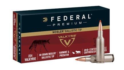 Federal Nosler Ballistic Tip Varmint .224 Valkyrie 60 gr BT 20rnd