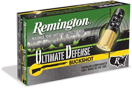 Remington ultimate Defense Shotshell Ammunition 12ga. 2-3/4" 00BK 5/ct