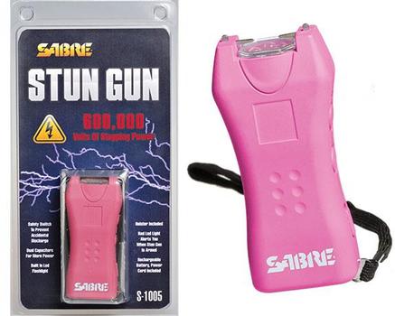 Sabre 600,000 Volt Mini-Stun Gun with LED - Pink