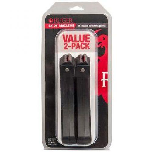 Ruger BX-25 Rifle Magazine Value pack for 10/22 .22LR 25rds Black 2/ct