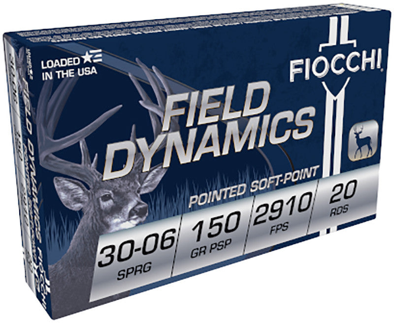 Fiocchi 3006B, .30-06 Springfield, 150 Grain PSP, 20 Rds