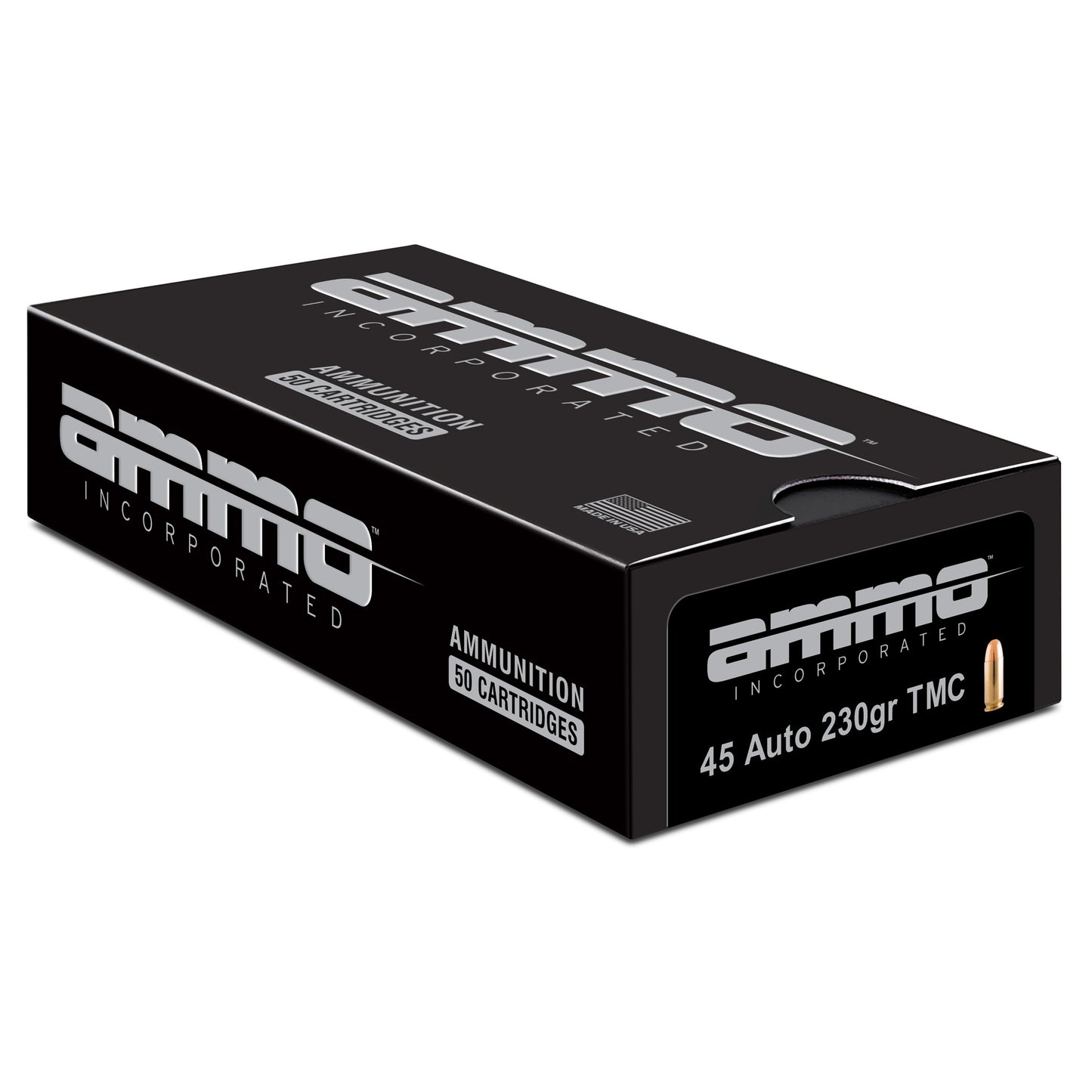 Ammo Inc, Signature, 45 ACP, 230 Grains, Total Metal Coating, 50 Round Box