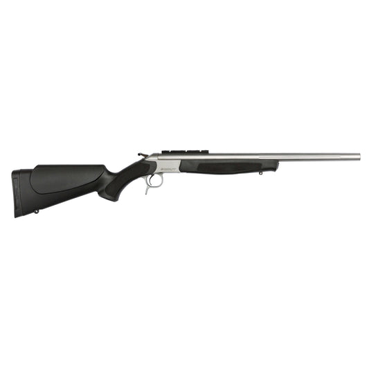 CVA, Scout, Single Shot Rifle, 44 Magnum, 22" Fluted Barrel, Stainless Steel Finish, Synthetic Stock, Black, Ambidextrous, Scope Rail, 1 Round