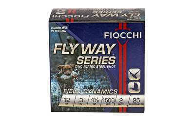 Fiocchi Ammunition, Flyway Steel, 12 Gauge, 3", #2, Steel Shot, Waterfowl, 25 Round Box