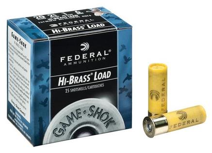 Federal Game-Shok Upland Game Hi Brass Load 20 ga 2 3/4" MAX 1 oz #4 - 25/box