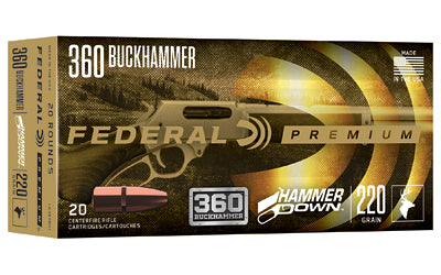 Federal, Hammer Down, 360 Buckhammer, 200 Grain, Soft Point, 20 Round Box