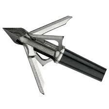 Muzzy Trocar 4-blade HBX Crossbow Hybrid Broadhead 1" X 1 5/8" Cut 100gr 3/pk
