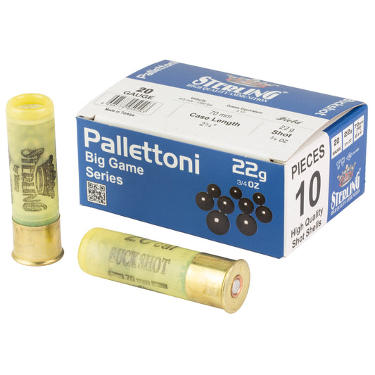 Sterling, Big Game Series, 20 Gauge, 2.75", 00 Buckshot, 6/8 oz, Shot Shell, 10 Round Box