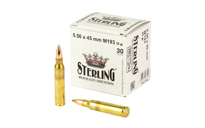 Sterling, M193, 5.56 NATO, 55 Grain, Full Metal Jacket, 30 Round Box