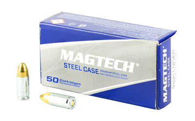 Magtech, Steel Case, 9MM, 115 Grain, Full Metal Jacket, 50 Round Box