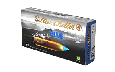 Sellier & Bellot, Exergy Blue Bullet, Rifle Ammunition, 308 Winchester, 165 Grains, Lead Free Tipped Boat Tail, 20 Rounds per Box, 240 Rounds per Case