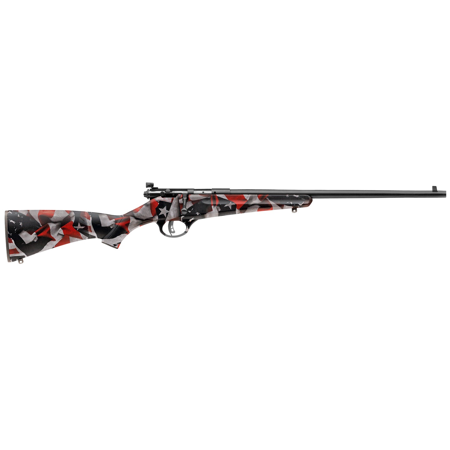 Savage, Rascal, Bolt Action, 22LR, 16.125" Barrel, American Flag Synthetic Stock, AccuTrigger, Adjustable Peep Sights, Single Shot, Right Hand