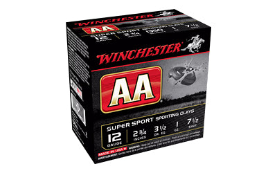 Winchester Ammunition, AA Supersport Sporting Clay, 12 Gauge 2.75", #7.5, 1 oz, 3 1/2 Dram, 25 Round Box