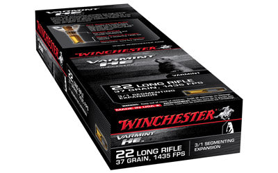 Winchester Ammunition, Rimfire, 22LR, 37 Grain, Segmented Hollow Point, 50 Round Box